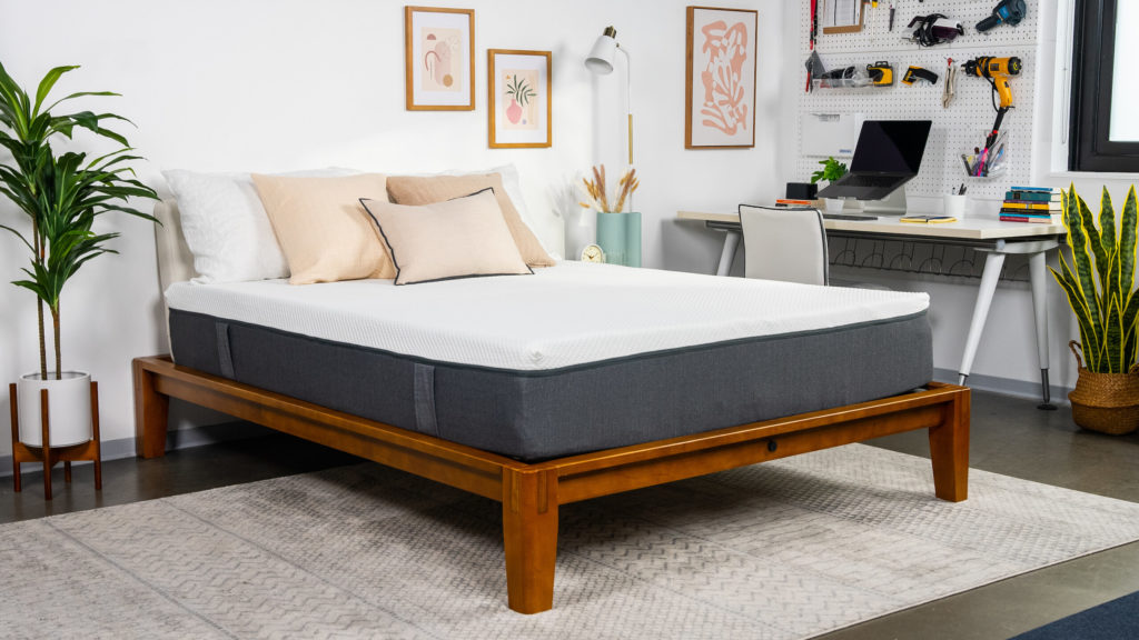 Emma Original Mattress Review – Test Lab Ratings Proprietary photo of the Emma Original in the SleepFoundation testing lab